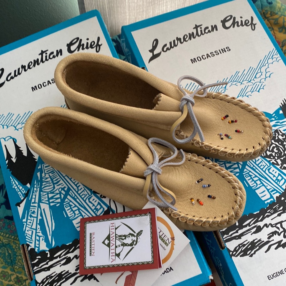 Authentic Little girls moccasins. Made in Canada.
